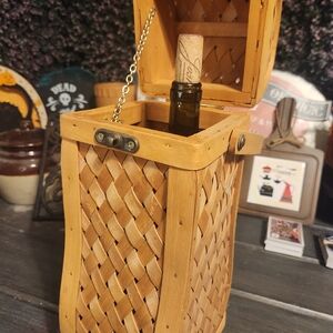 Woven Wooden Wine Holder